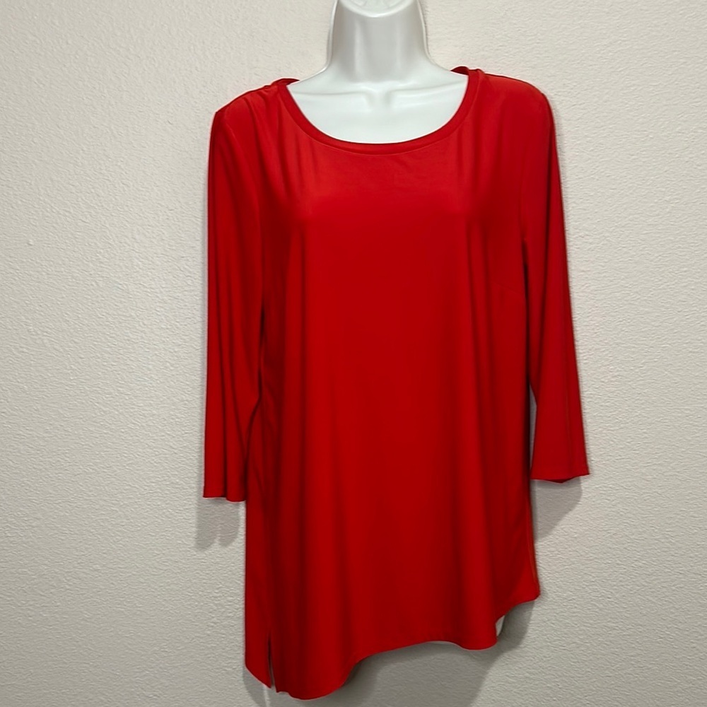 HALSTON Asymmetrical Scoop Neck Top, Size M, EUC